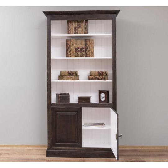 country feher hatfal sotet fekete konyvszekreny konyves butor szekreny mediterran tomorfa fa antikolt koptatott nappali haloszoba dolgozoszoba iroda butorok lameridian tarolo praktikus igenyes minosegi lameridiana.jpg